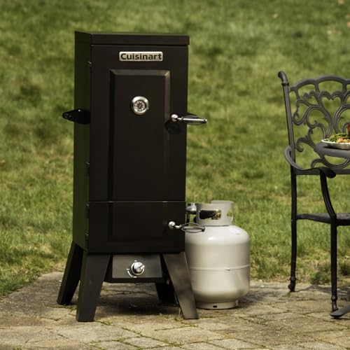 Cuisinart 36” Vertical Propane Smoker, 4 Removable Racks, Spacious BBQ Smoker with Wood and Water Trays, 15,000 BTU Heat for Smoked Meat, Brisket, Jerky, Fish, Perfect for Tailgates, Backyard, Camping