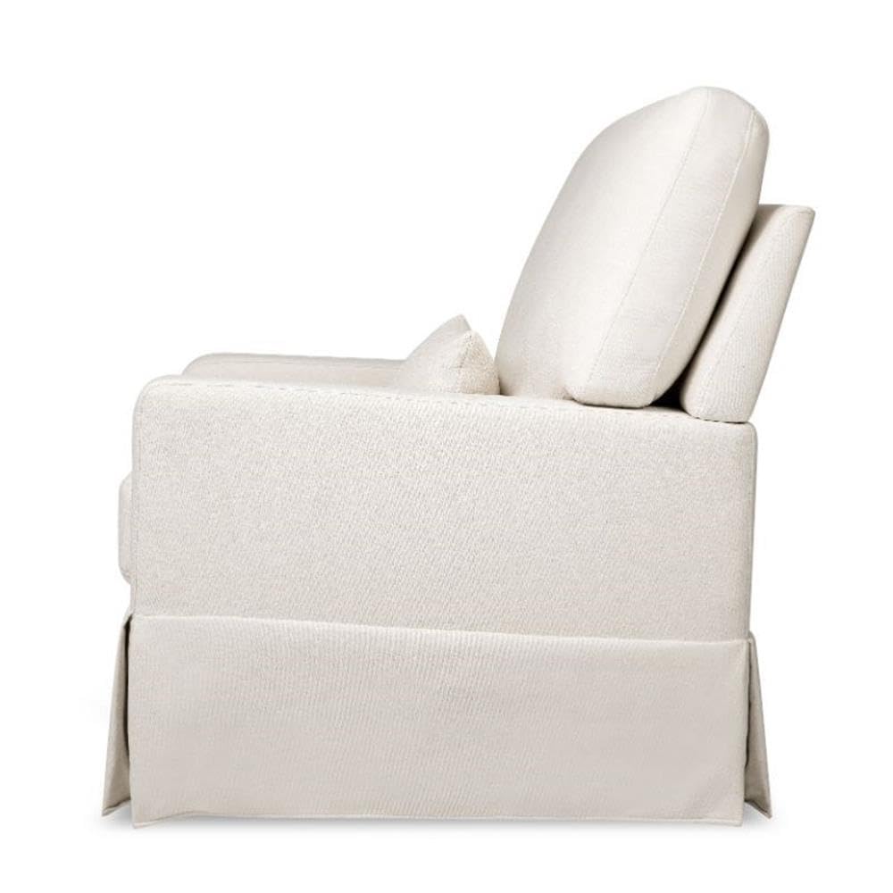 Namesake Crawford Pillowback Comfort Swivel Glider in Performance Cream Eco-Weave, Water Repellent & Stain Resistant, Greenguard Gold & CertiPUR-US Certified