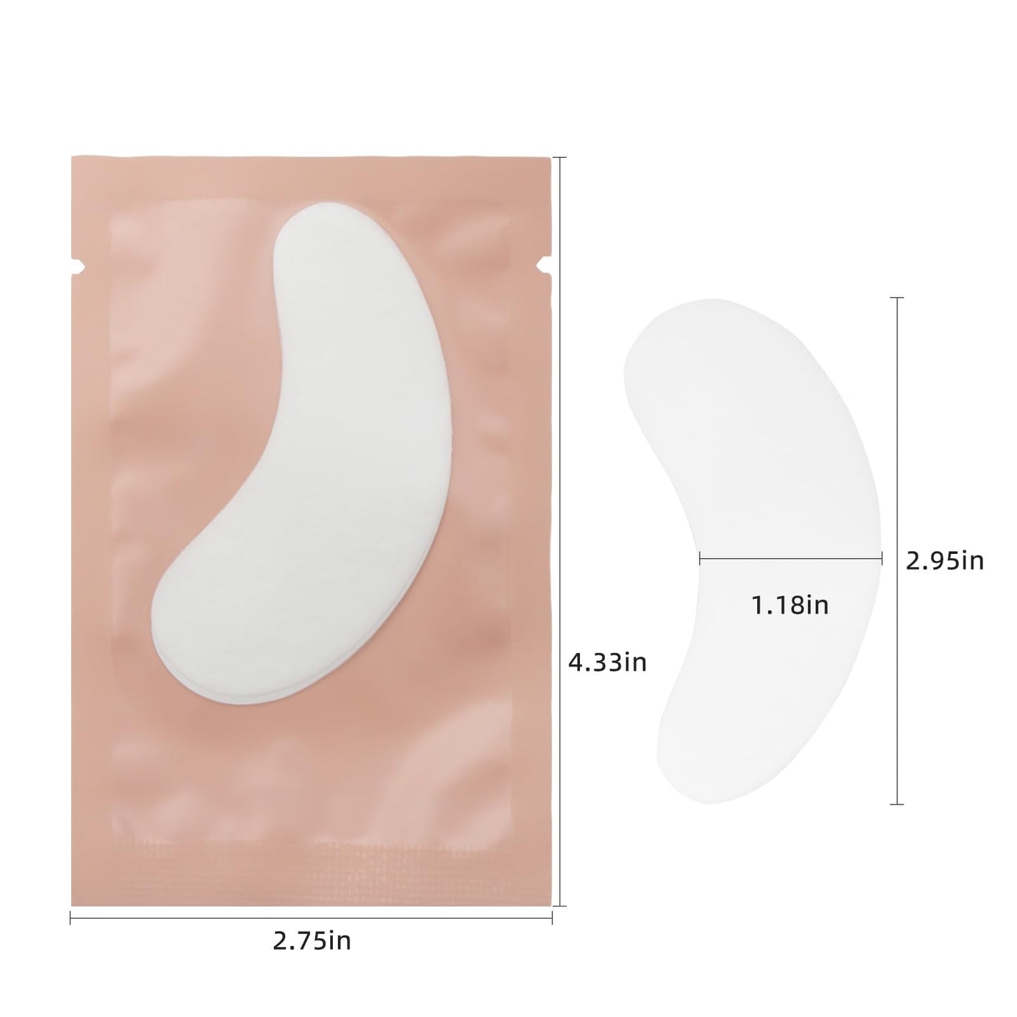 100 Pairs Hydrogel Under Eye Gel Patches Lint Free Eye Lash Pads Eyelash Extension Tool Mask Eyepads (#2-Pink)