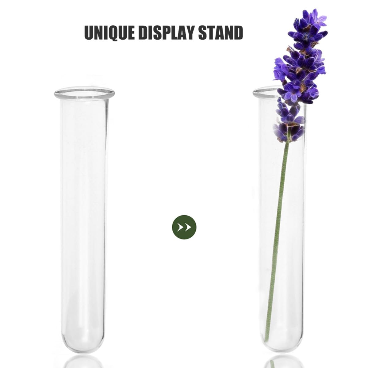 GAROZATION 4pcs Glass Hydroponic Vase Test Tubes 2.5x3x18cm Desktop Propagation Station Plant Terrarium Tubes Glass Planter for Home Décor
