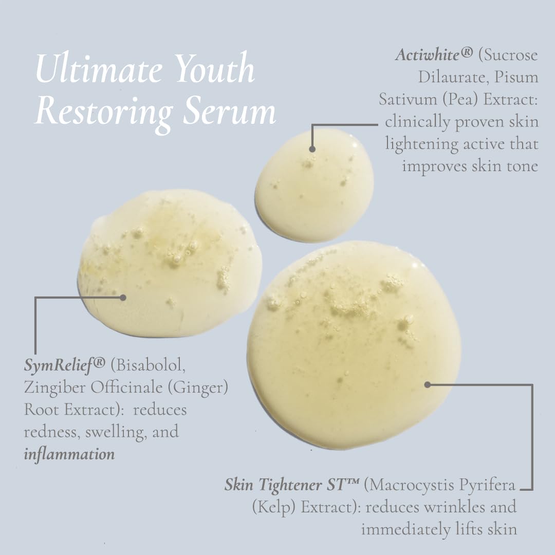 Glowbiotics Ultimate Youth 5-in-1 Restoring Serum – Anti-Aging Face Treatment with Retinol, Vitamin C, Peptides & Probiotics – Firms, Brightens & Reduces Wrinkles without Irritation (1 fl oz)