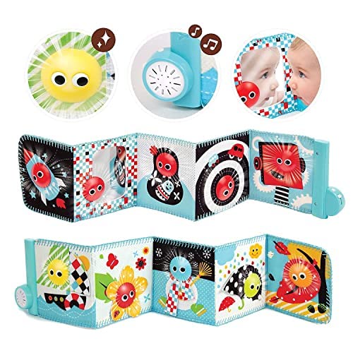 Yookidoo First Soft Cloth Baby Book - Lights and Music (0 to 12 Months). Essential Toy for Infant and Newborn's Playmats Promotes Sensory Development and Tummy-Time Training