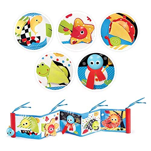 Yookidoo First Soft Cloth Baby Book - Lights and Music (0 to 12 Months). Essential Toy for Infant and Newborn's Playmats Promotes Sensory Development and Tummy-Time Training