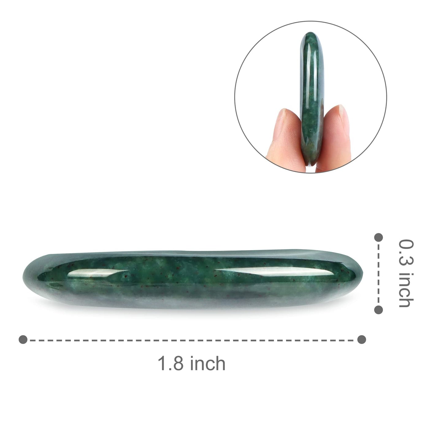 Artistone 1.5" Amethyst Moss Agate Crystal Thumb Worry Stone for Anxiety Chakra Crystals Palm Pocket Stone Healing Crystal for Stress, Meditation Reiki, Calming Stone Gifts