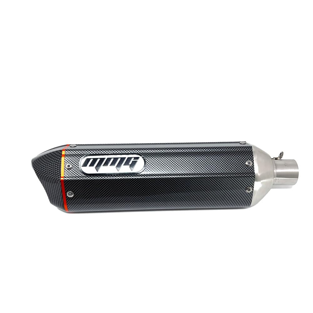 MMG Exhaust System Muffler for GY6 125cc 150cc 4 Stroke Scooters (Carbon Fiber Finish)