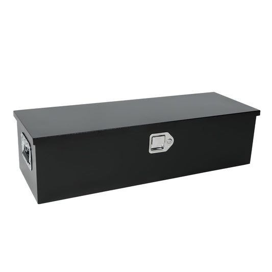 Black Steel Pick Up Truck Tool Box,Waterproof Toolbox Storage for Truck, Van, Trailer,Heavy Duty Waterproof Black Chest Toolbox,39 x 13 x 10 Inch Storage Box with T-Handle Latch and Keys