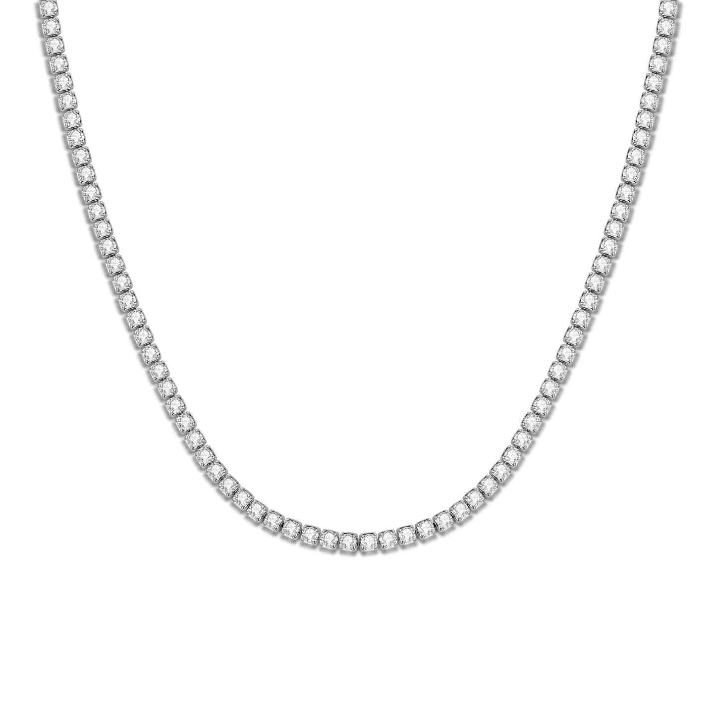MISEFF 925 Sterling Silver Fashion Pendant Necklace for Women，Fashion Jewelry, 18K Gold Plated， Advanced Retro Series Link Chains ，Basic Multifunctional Accessories Suitable for Multiple Occasions and Daily Wear (Tennis chain)