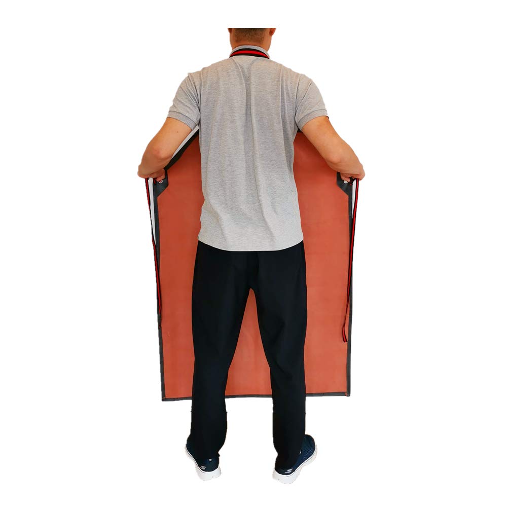 TonLing Thick Rubber Apron, 47.2 x 33.5 Inch Waterproof, Long Chemical Resistant, Adjustable for Dishwashing, Cleaning Fish, Gardening, Lab Work, Butcher and Dog Grooming, Grey