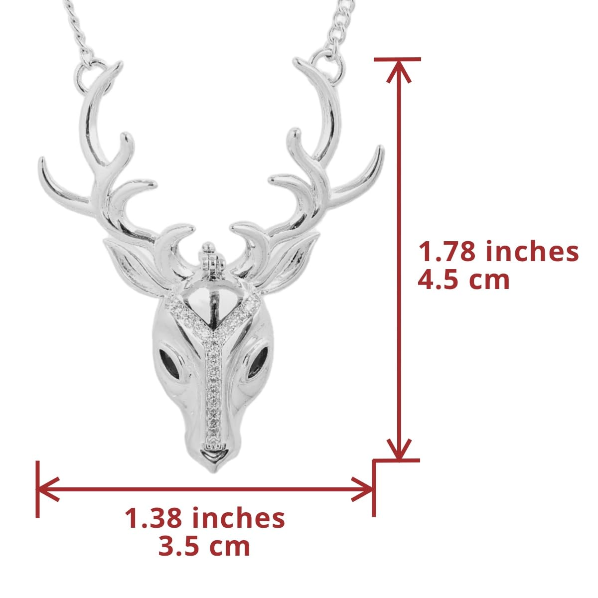 LOMEVERSE Essential Oil Diffuser Necklace - Hidden Scent Locket Jewelry for Anxiety & Stress Relief - Discreet 316L Stainless Steel Aromatherapy Necklace with Cubic Zirconia Buck Pendant - Yoga Self Care Gifts for Women, Mom, Nurse