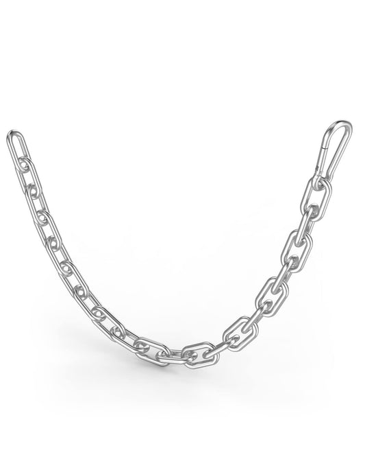 Fitness Chain 23in, Workout Chain, Cable Machine Extension Chain, 304 Stainless Steel LAT Pull Cable Extension Weight Lifting Machine Chain, Curl Bar Chain for Home Gym (Dia-5mm (23in length))