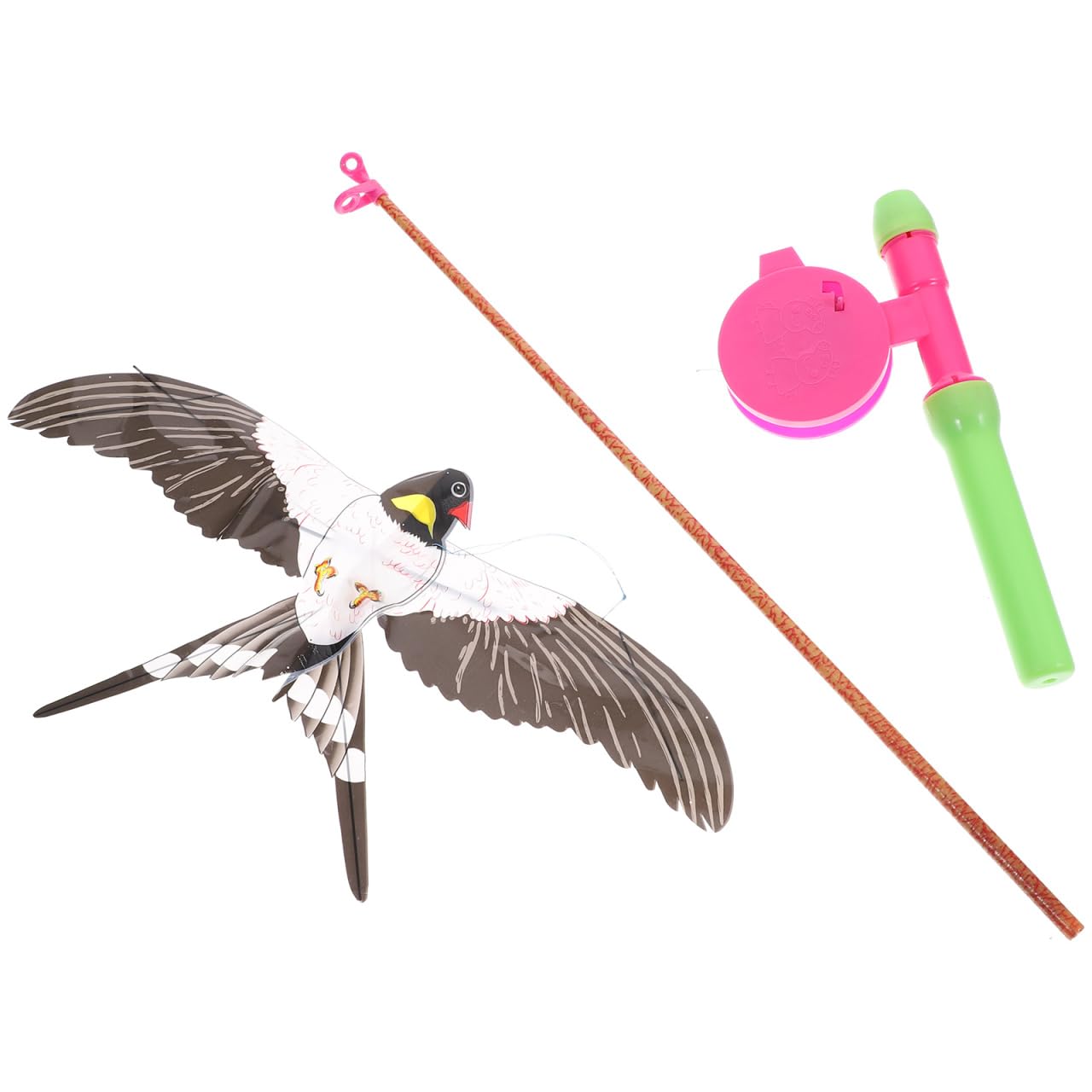 Gogogmee Swallow Bird Kite with Fishing Pole Easy to Fly Lightweight Outdoor Kids Kite for Family Fun and Play
