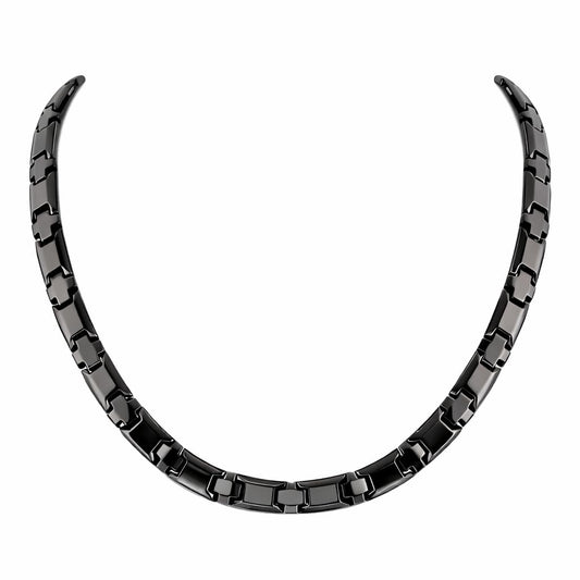 38® Titanium Magnetic Field for Pain Cross Necklace for Men Large Width Germanium Field Therapy Couples Husband(19.17(in), Black)