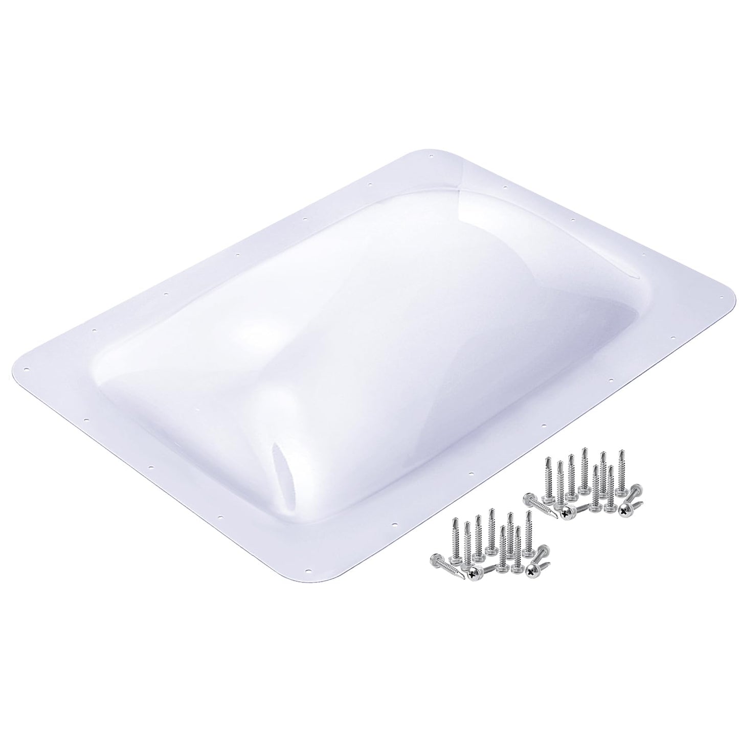 RV Skylight Replacement Bundle,18" x 26" RV Shower Skylight Cover Outer Dome Fit 14" x 22" Openings for Camper Motorhome Bathroom,Inner Dome with Window 14" x 22"+Polyurethane Adhesive Sealant,White