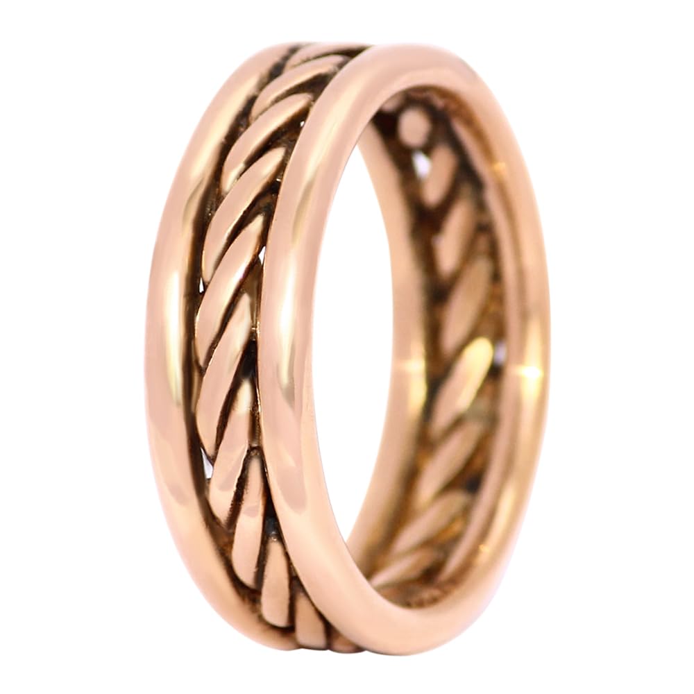 Krishnaa Jewels Pure Copper Classic HandCrafted Band Ring Gift Jewelry for Men and Women (8)