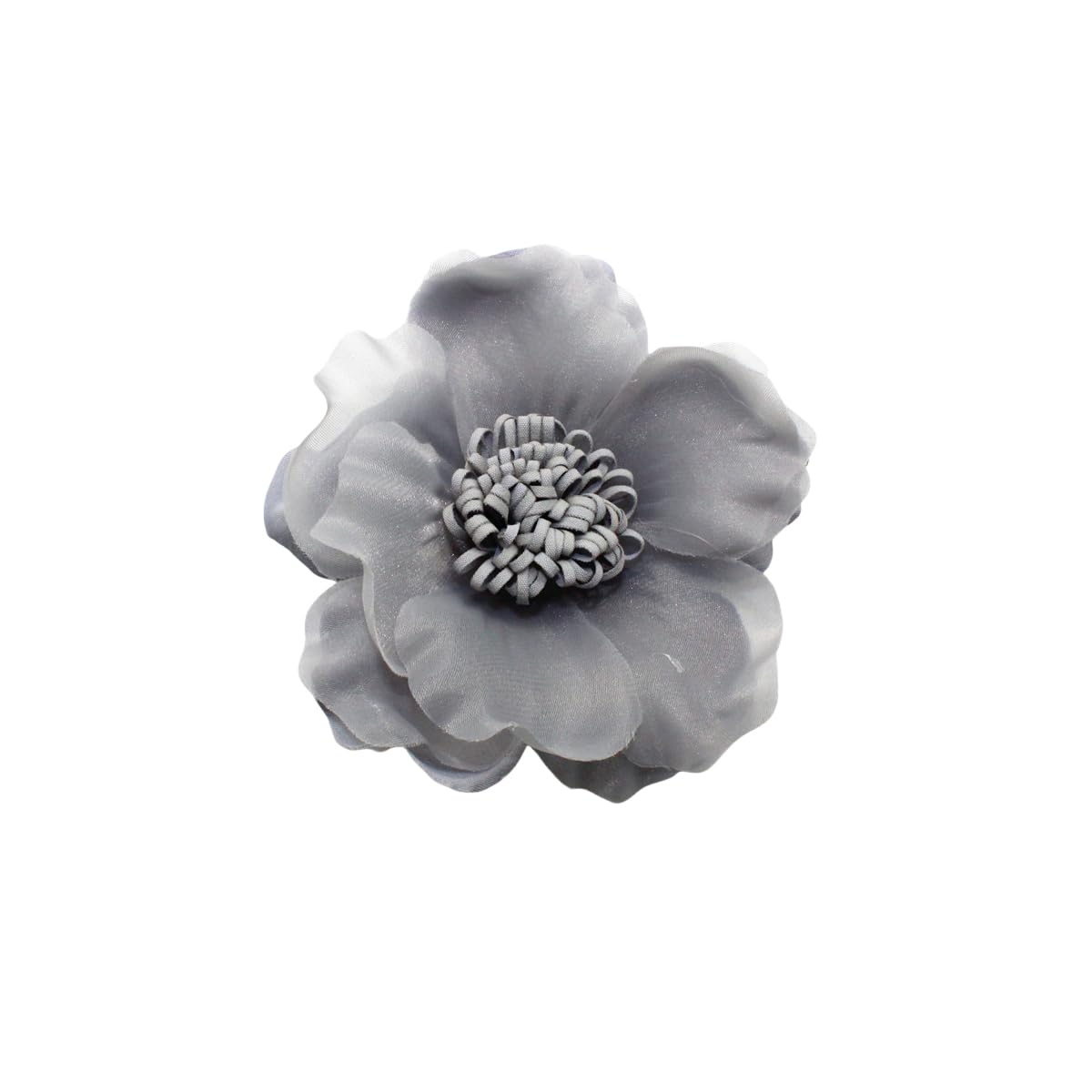 Elegant Large Cloth Flower Brooches Big Camellia Flower Pin for Women Dainty Cloth Fabric Rose Brooches Dress Skirt Scarf Hat Pins Clothing Decoration Accessories (Grey)