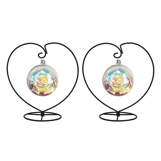 CXLE Ornament Display Stand,Iron Pothook Stand for Hanging Glass Globe, Air Plant Terrarium, Witch Ball, Christmas Ornament and Home Wedding Decoration