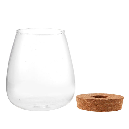 Milisten Hydroponic Plant Bottle Glass Terrarium Vase 5.70X4.72X4.72In Multi-Functional DIY Ecological Container for Home Office Desktop Decoration