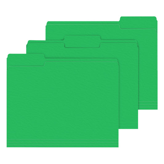 File Folder, PANDRI 120 Pack Colored File Folder, 1/3 Cut Tab, Letter Size, Assorted 6 Colors Filing Folder for Office School Business