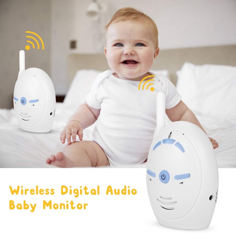 Digital Audio Baby Monitor, Nanny Intercom Surveillance System Support Two Way Audio, High Sensitivity Security Alarm for Home Baby Pet Monitor US