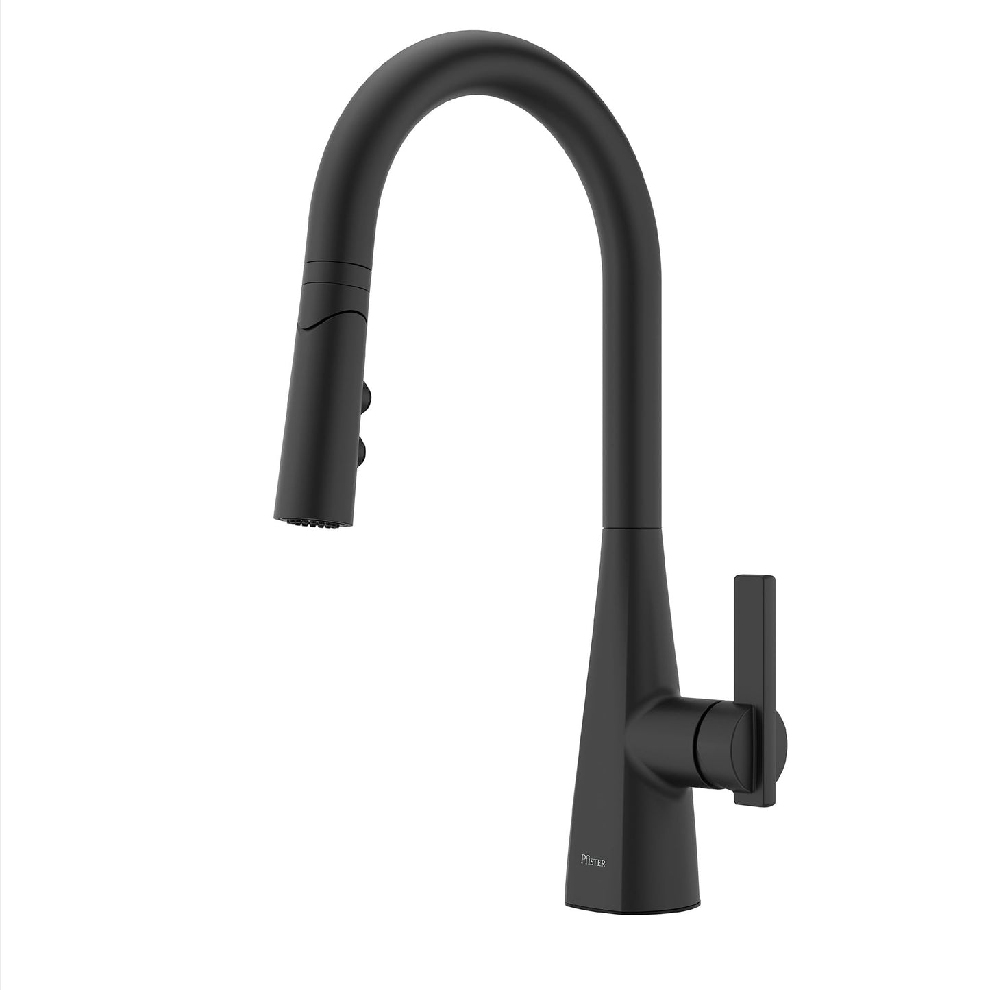 Pfister Exemplar Kitchen Faucet with Pull Down Sprayer, Single Handle, High Arc, NSF Certified, Spot Defense Matte Black Finish, F5297EPSDB