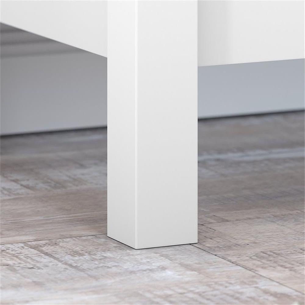 Bush Furniture Mayfield 6 Cube Bookcase in Pure White and Shiplap Gray | Storage for Home Office Workspace
