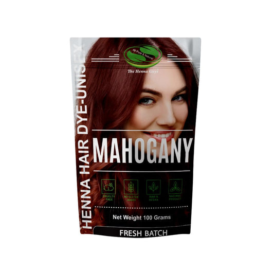 1 Pack Of Mahogany Henna Hair & Beard Color/Dye 100 Grams - Natural Hair Color, Plant-based Hair Dye - The Henna Guys