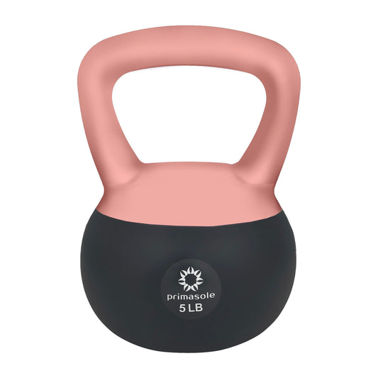 Primasole Soft Kettlebell 5lbs Shook Resistance base. Anti Slip hand Kettlebell weights for Women and Men -Home workout Kettlebells dumbbells for strength and safety.