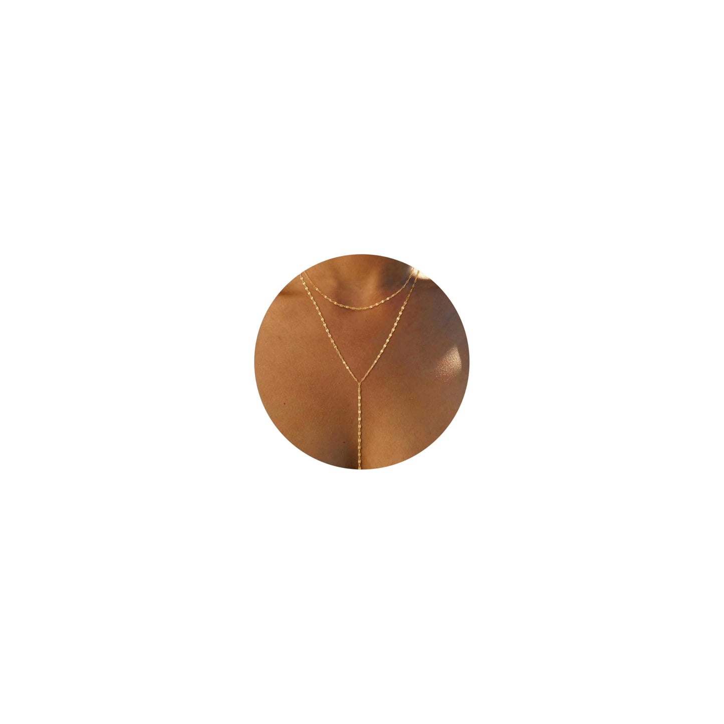 Fglqfam Lariat Necklace for Women, Dainty Long Necklaces, 14k Gold/Silver Plated Y-Shaped Drop Chain Necklace, Simple Layered Necklaces, Trendy Jewelry Gifts