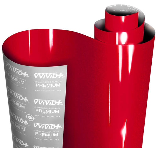 VViViD+ Ultra Gloss Metallic Candy Red Vinyl Car Wrap Premium Paint Replacement Film Roll with Nano Air Release Technology (15ft x 5ft)