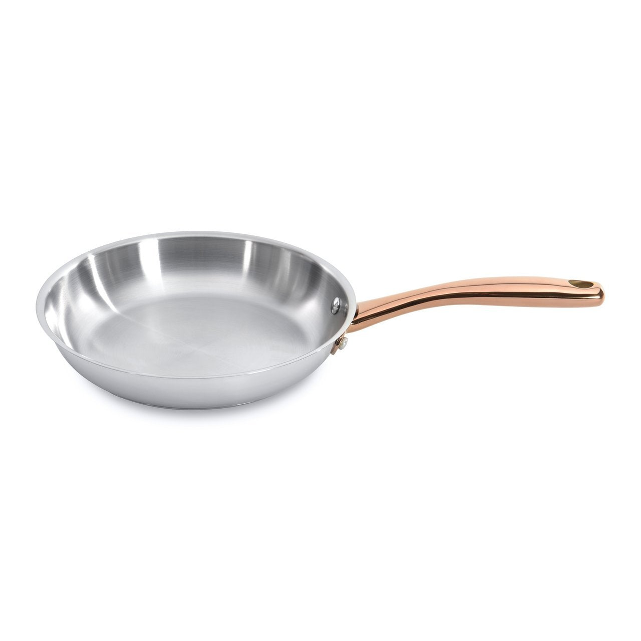 BergHOFF 11 Piece Ouro Cookware Set with Gold Handles, Silver/Rose, Large