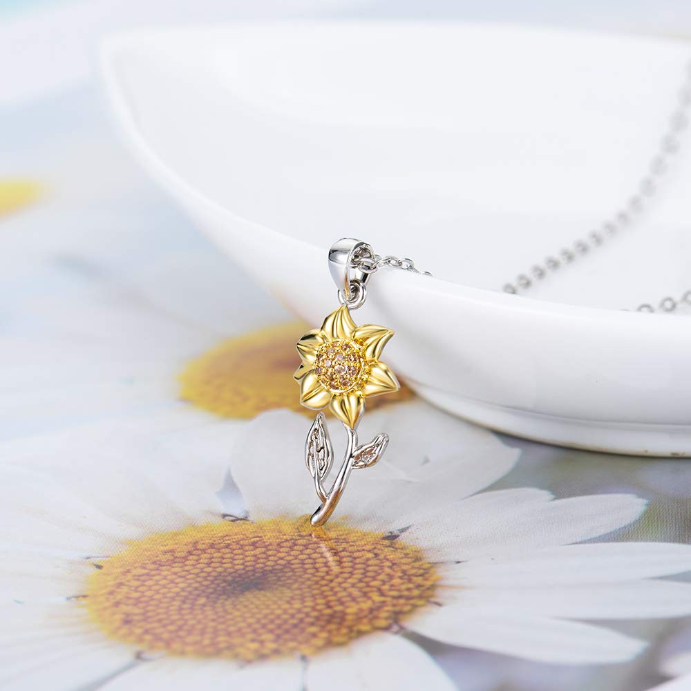 Tarsus Sunflower Gifts Happy Birthday Necklace Yr Age Year Old Girl Birthday Gifts Ideas for Women Best Friend Sister Daughter Sunflower Necklace Bday Jewelry