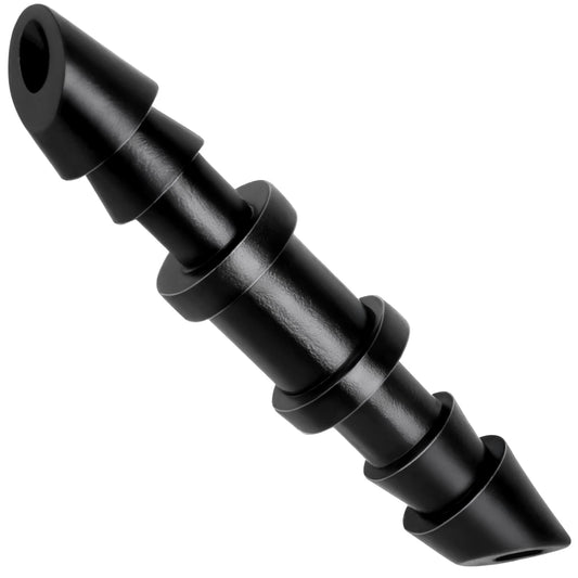 RedChili Drip Irrigation Universal 1/4" Barbed Coupling Fitting, 110 Pieces Drip System Parts Double Barbed Coupler Connectors Fits 1/4-Inch Drip Tubing Irrigation for Drip Line Connection