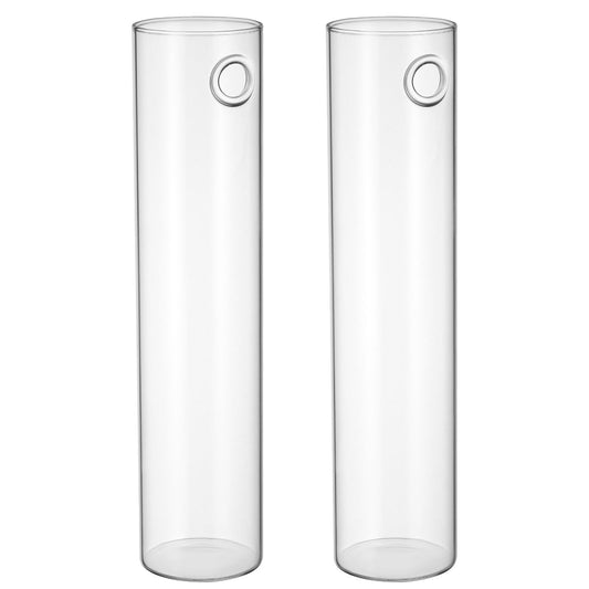 iplusmile 2pcs Large Glass Tube Wall Vases for Hydroponic Plant Propagation, Hanging Glass Terrarium Plants Holder, Modern Wall-Mounted Flower Vases for Indoor Home Décor