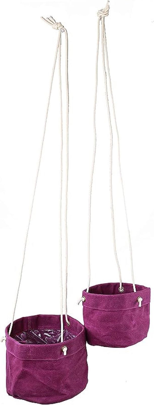 Caldo Two Plant Hangers - Perfect for Indoor or Outdoor Decoration (Purple)