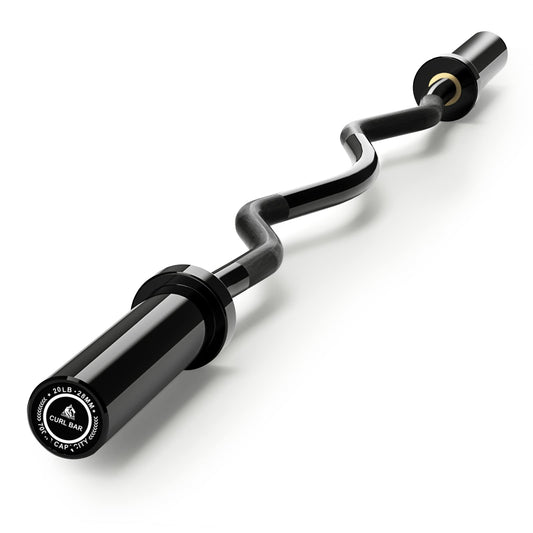 LIONSCOOL 28mm Grip EZ Curl Bar (Black)