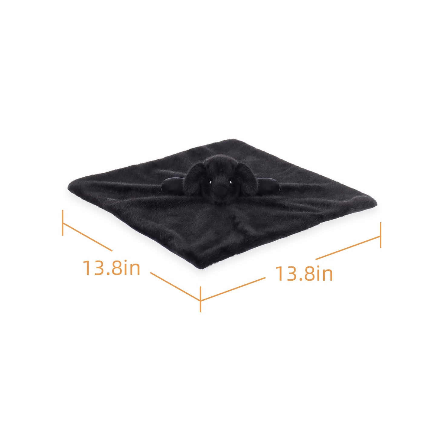 Apricot Lamb Black Labrador Security Blanket for Babies, Soft Loveys for Baby Boy and Girl, 14 Inches for Infant and Toddlers