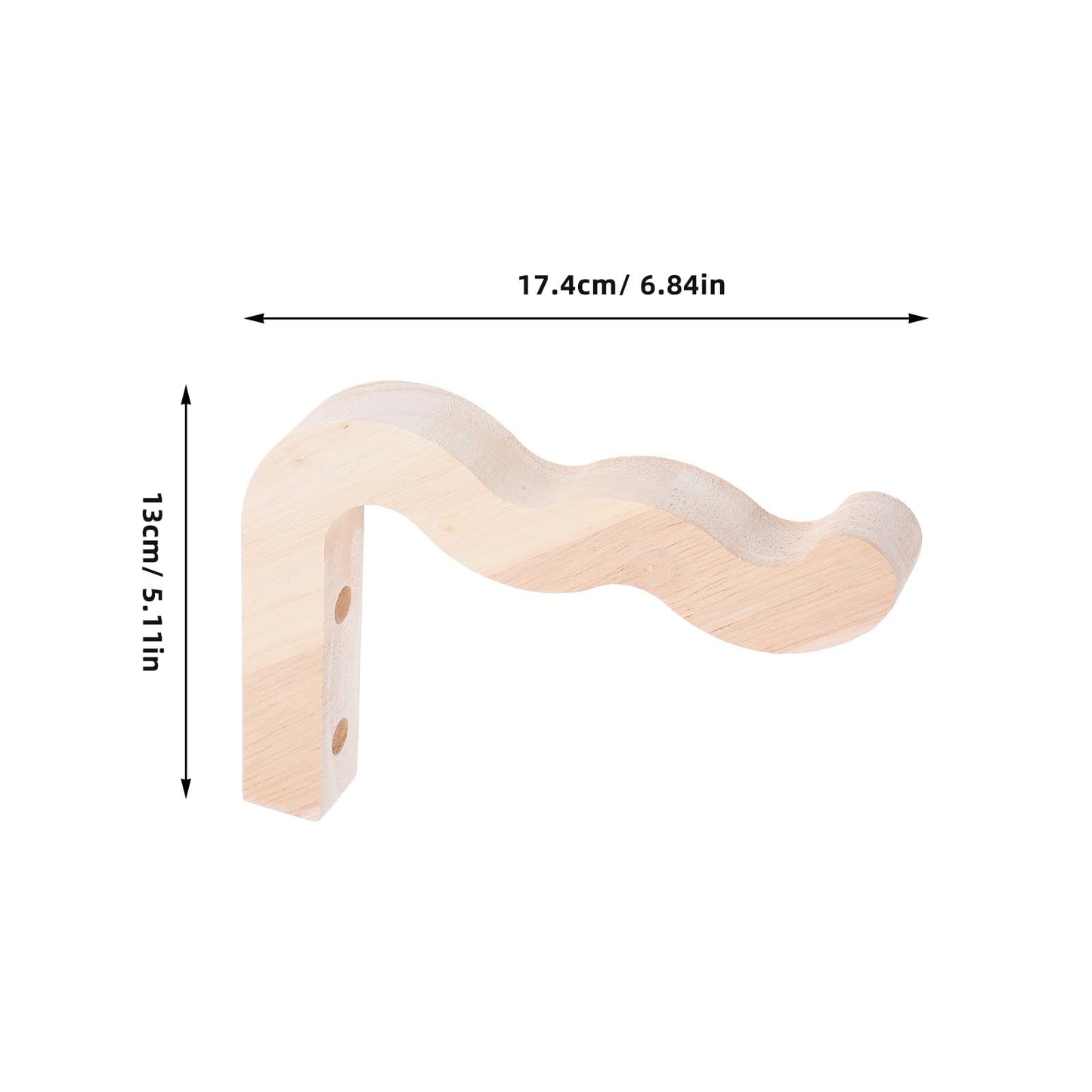 Hohopeti 2pcs Wall-Mounted Flowerpot Hooks for Indoor Outdoor Plants, Wooden Plant Hanger Brackets for Lanterns Wind Chimes Garden Balcony Decoration