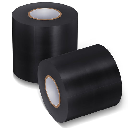 Pangda Wrestling Mat Tape 3 or 4 Inch Heavy Duty 7 Mil PVC Carpet Tape for Wrestling Grappling Exercise Mats Seaming Cover Gym Floor Carpet Seam(4'',Black,2 Rolls)