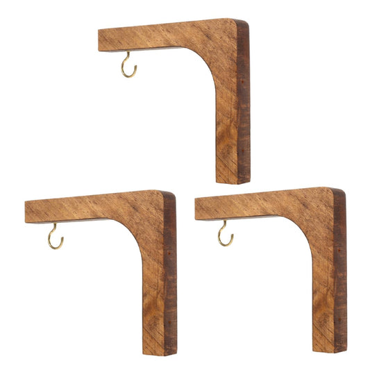Milisten 3pcs Indoor Hanging Plants Wall Hanger Wooden Plant Hooks for Planter Stands Decor
