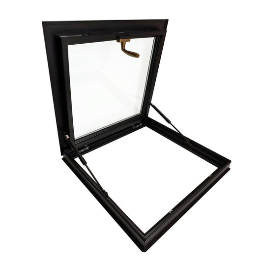 Skylights & Roof Windows;Skylight Window - Square/Rectangle;Roof Skylights;Manual Ventilation Partition Mounted Skylight,Aluminium Alloy + Double Glass Skylight (5 Size) (19.7"×19.7")
