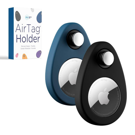 INFINITE ORBIT AirTag Holder for Kids – 2 Pack Anti-Removal Locking Case, GPS Tracker Holder Suitable for Children, Elderly, Pets & Luggage, Hidden Air Tag Pin Case (Compatible with Apple AirTag)