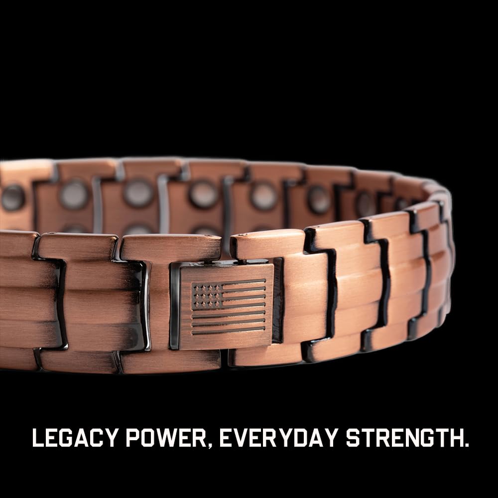 Hero Company Copper Magnetic Bracelet - ‘Vitalis’ Copper Bracelet with Magnets - Helps Pair Veterans With A Service Dog Or Shelter Dog