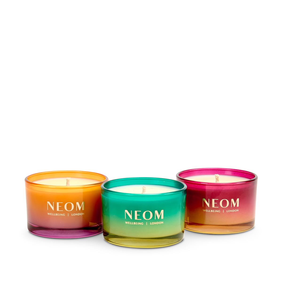 NEOM- Winter Wellbeing Candle Trio Gift Set I 3 x 75gram Candles I 100% Natural Fragrance I Cosy Nights, Christmas Wish & Perfect Peace Candles