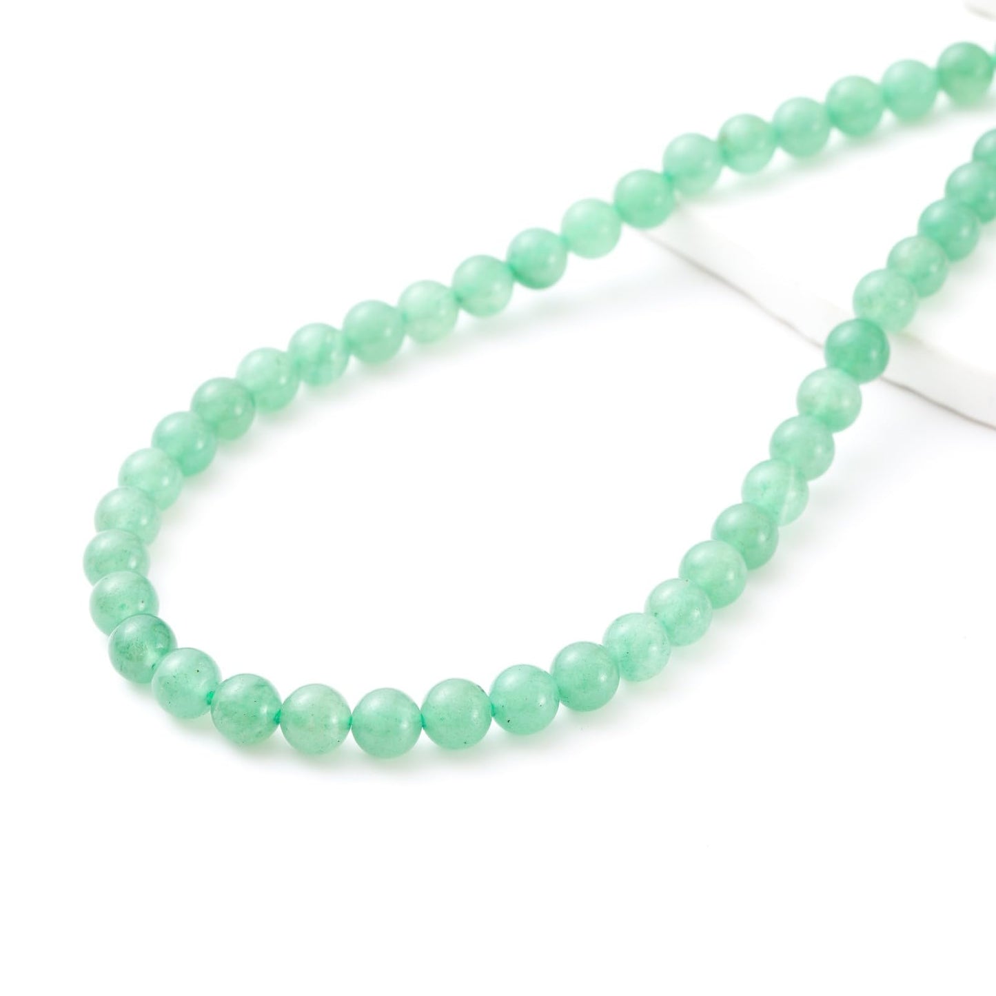 8mm 45pcs DIY Natural Green Aventurine Stone Beads Round Healing Crystal Gemstone Loose Beads for Jewelry Making Handmade Bracelet Necklace