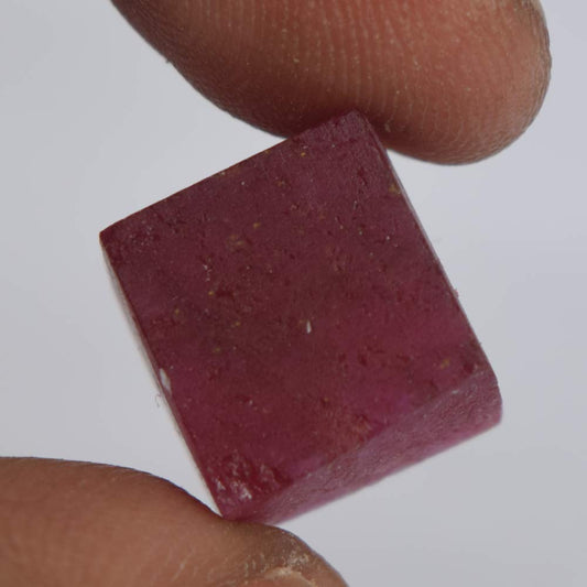 A High-Grade Ruby Cube 15.00 Carat Healing Stone, Natural Faceted Red Ruby Cube Healing Loose Gemstone DY-823