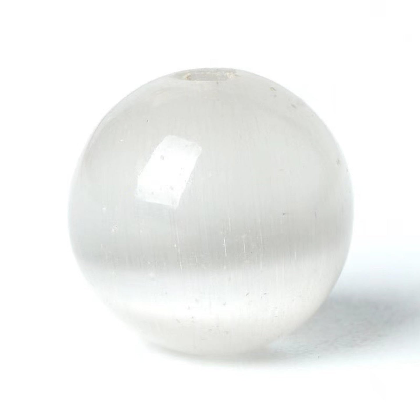 100Pcs Natural Stone 8mm White Cat's Eye Round Loose Gemstone Energy Healing Beads Hole Size 1mm DIY Smooth Beads for Bracelet Necklace Earrings Jewelry Making