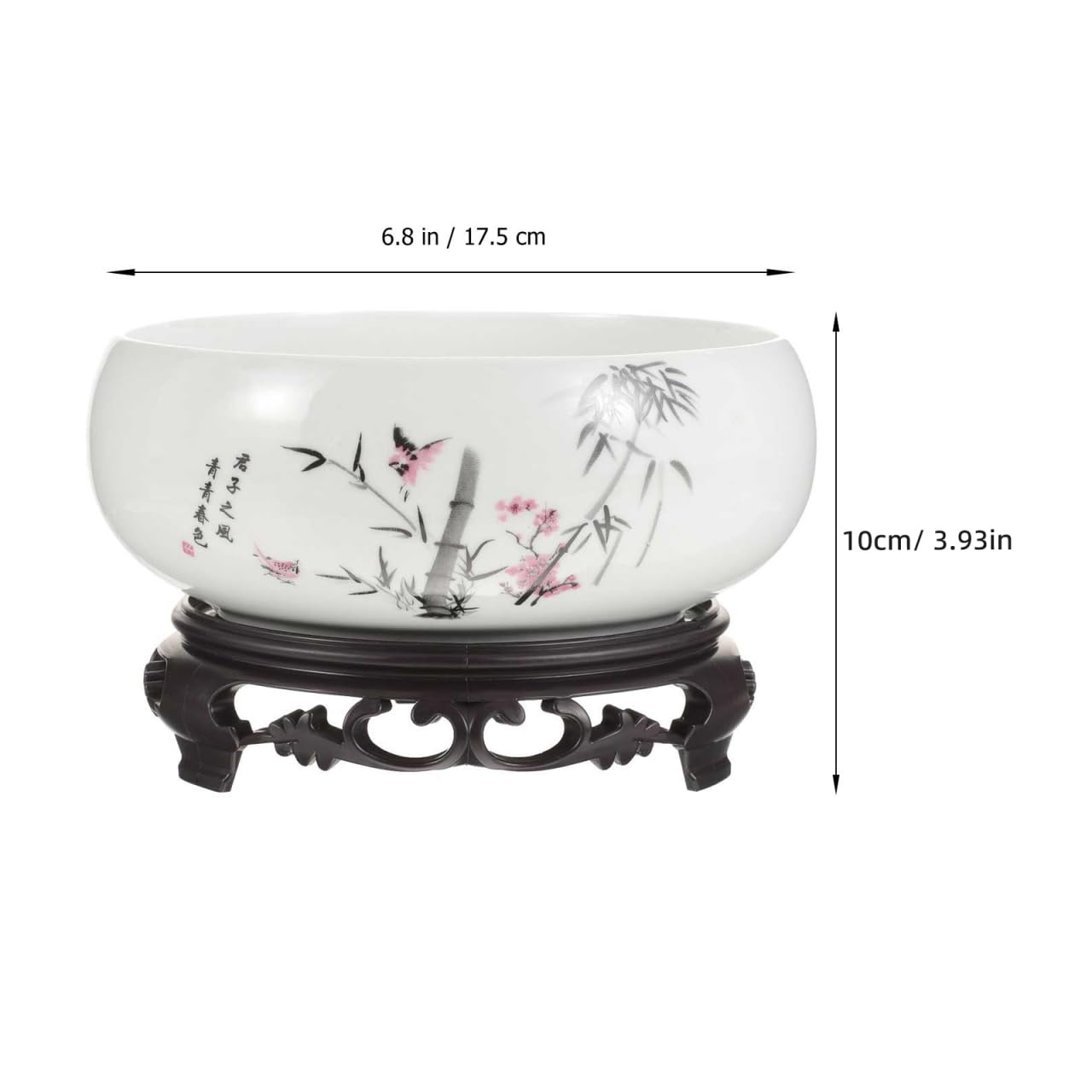 Toddmomy Hydroponic Ceramic Flowerpot Plant Pots Indoor Planters Indoor Ceramic Water Lily Bowl Vase Garden Flower Pot Ceramic Plant Pot Garden Bowl Orchid Pot Betta Fish Money Ceramics