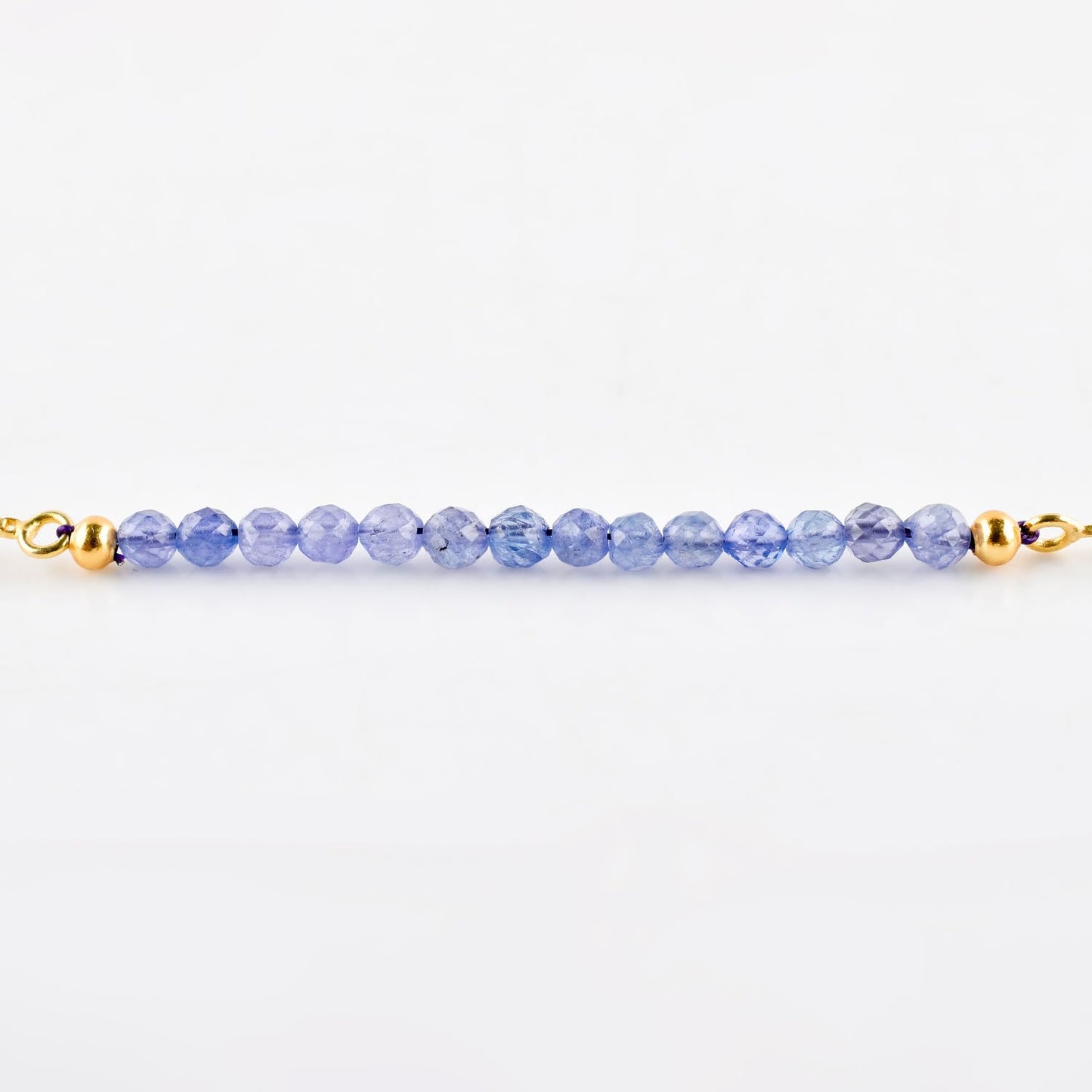 InfinityGemsArt Tanzanite Bracelets For Women, December Birthstone, Blue Beaded Stone Bolo Slider Crystals Gemstones Boho Jewelry, 14K Gold Plated Adjustable Chain, Valentines Day Gifts For Her