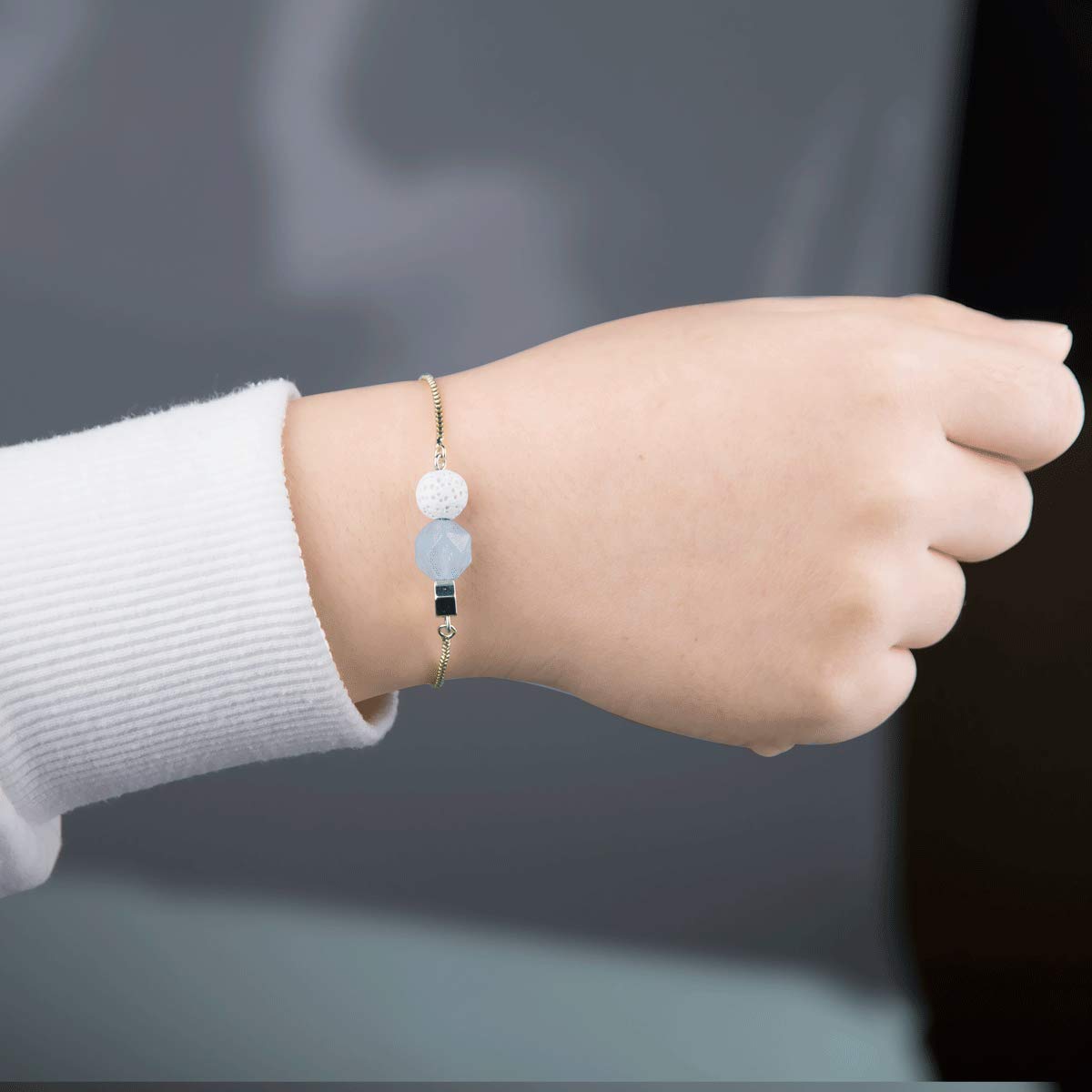 Jardme Bheop Bracelets for Women 14K Gold Silver Plated Ring Bracelet Hand Chain Dainty Evil Eye Heart Clover Daisy Cubic Zirconia Stackable Link Chain Hypoallergenic Body Jewelry Cute Trendy Gifts