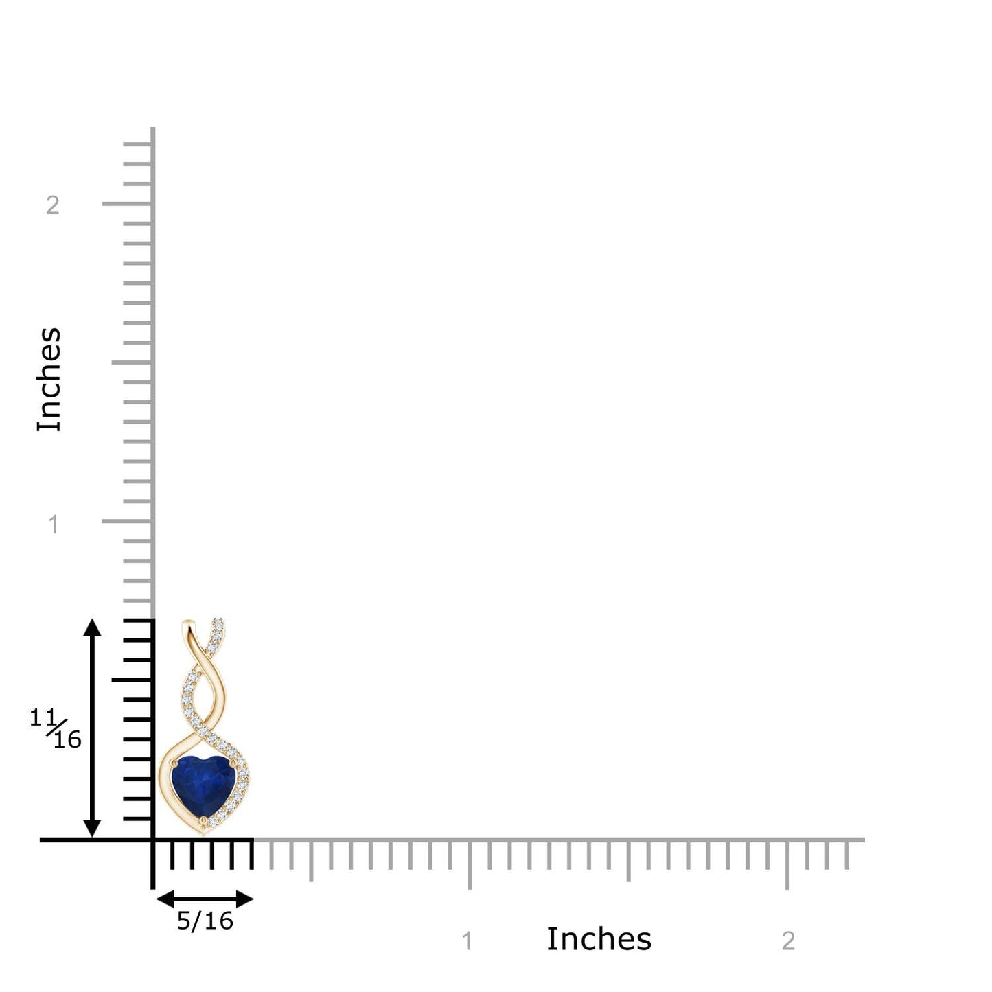 Angara Natural Blue Sapphire Pendant for Women | 0.3 ct Heart Shape Blue Sapphire Diamond Heart Pendant Necklace in Yellow Gold | September Birthday, Anniversary, Gemstone Jewelry Gift | AA | 4mm